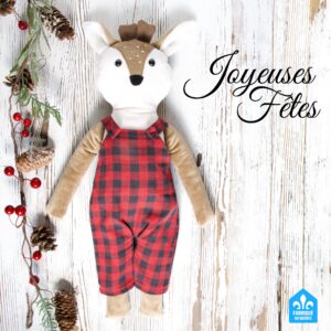 Peluches chevreuils fabriquées au Québec