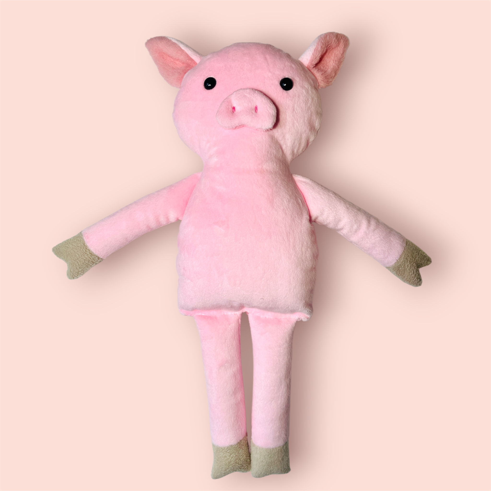Le cochon, douce peluche fabriquée à la main